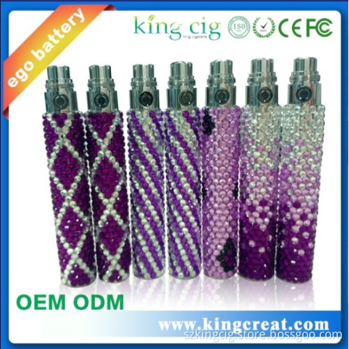 Electronic Cigarette EGO Bling Battery with Colorful Crystal Diamond, E-Cigarette